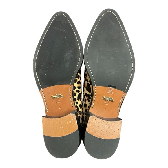 Coach Bowery Chelsea Pull-On Ankle Bootie Calf Fur Animal Print Cheetah Leopard - Picture 12 of 14